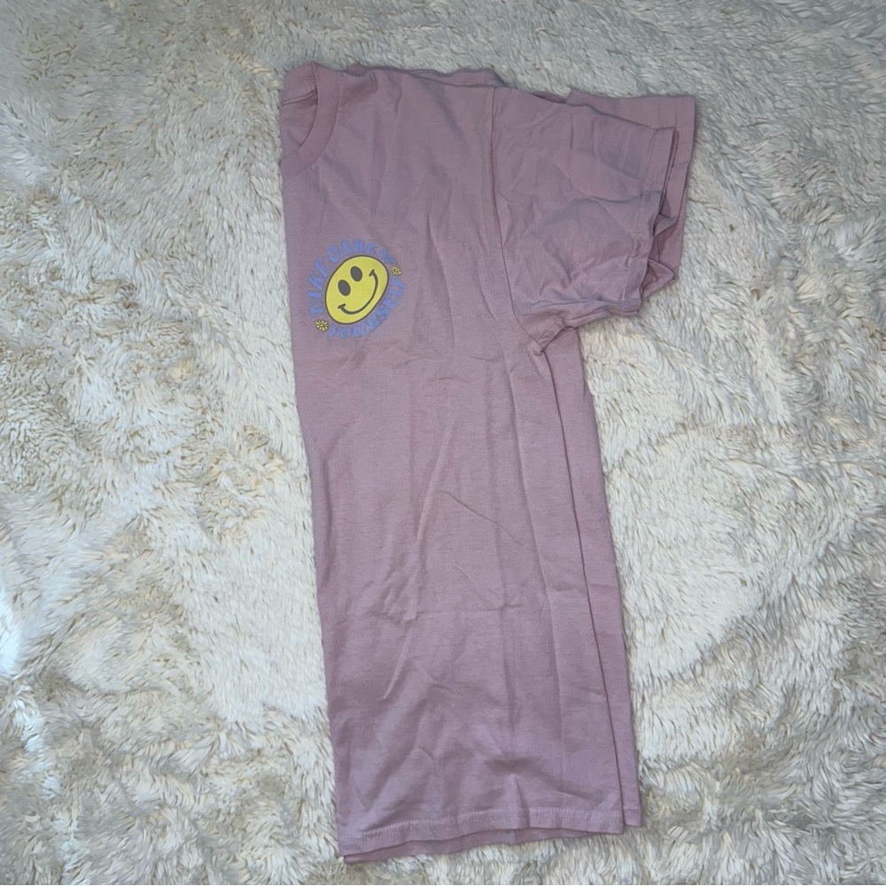 Light Purple Smiley Face Men's Tee - Picture 5 of 5